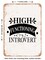 DECORATIVE METAL SIGN - High Functioning Introvert - 2 - Vintage Rusty Look
